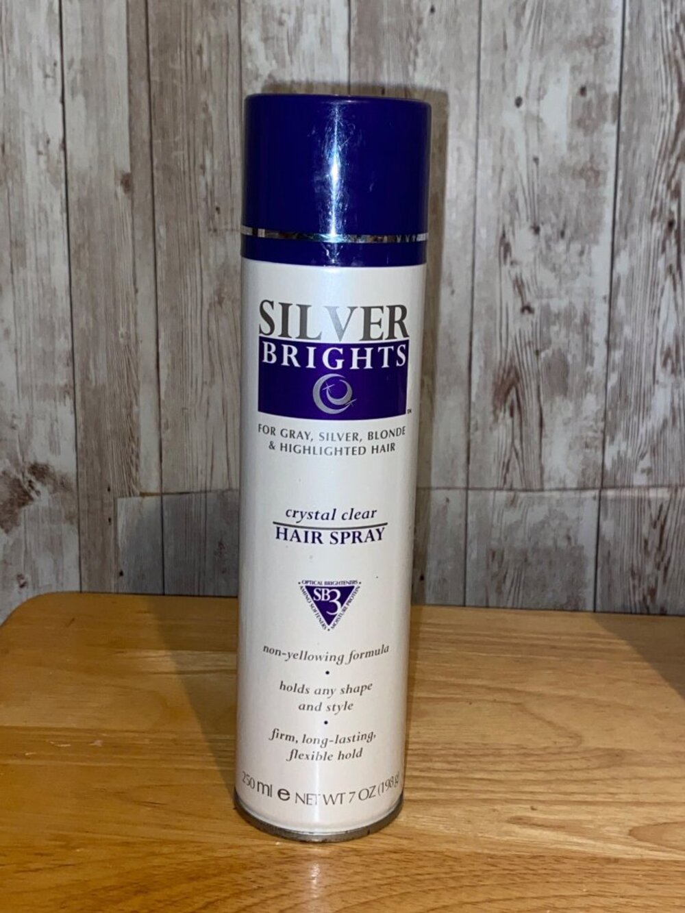 Vintage Silver Brights Crystal Clear Hair Spray 7 oz. for Gray Silver Blonde